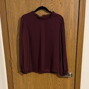 Ann Taylor Burgundy Blouse